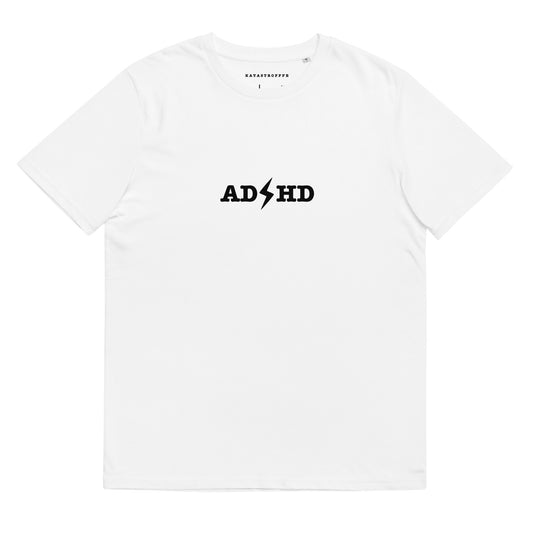 ADHD White Katastrofffe Unisex organic cotton t-shirt