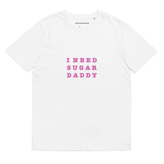 I NEED SUGAR DADDY collab Katastrofffe & Vasilisa Khvostova Unisex organic cotton t-shirt